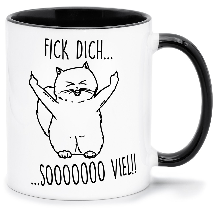 FICK DICH SOOO VIEL Küche & Wohnen Tassen, T-Shirts mit Katzen und Hundemotiven