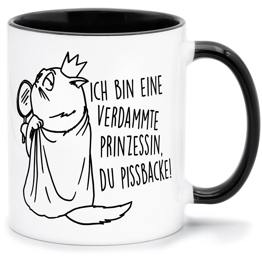 ICH BIN EINE VERDAMMTE PRINZESSIN Küche & Wohnen Tassen, T-Shirts mit Katzen und Hundemotiven